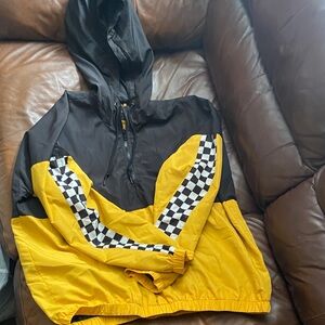 Kids Yellow and Black Checkered Jacket
